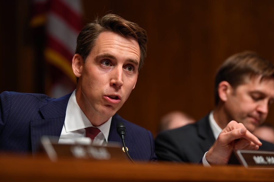Sen. Josh Hawley, R-Mo, insists that "Congress should investigate allegations of voter fraud."