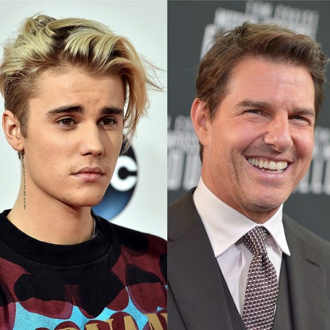 Justin Bieber and Tom Cruise
