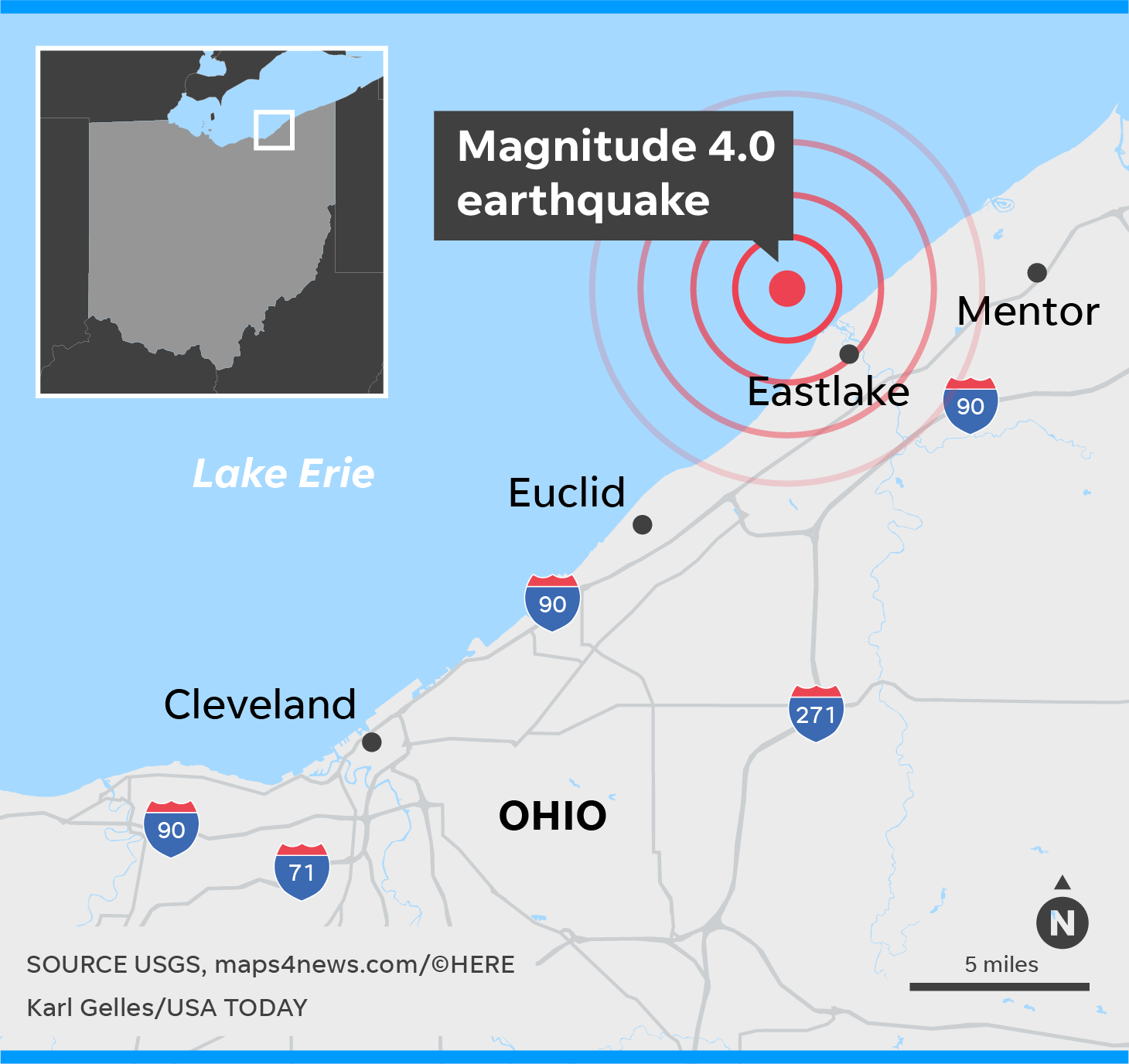 Cleveland earthquake City of Eastlake dispatch overwhelmed with calls