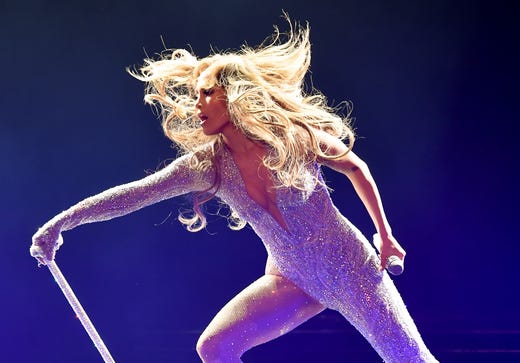 INGLEWOOD, CALIFORNIA - JUNE 07: Jennifer Lopez performs onstage during the It's My Party Tour at The Forum on June 07, 2019 in Inglewood, California. (Photo by Kevin Winter/Getty Images for ABA) ORG XMIT: 775350004 ORIG FILE ID: 1154525035