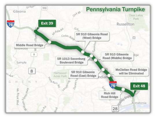 Northeast Extension Pa Turnpike Map