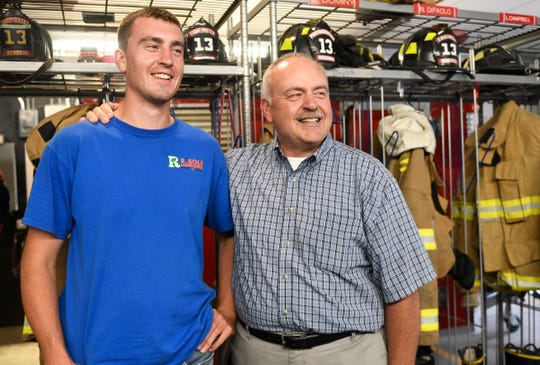 Ryan Sole, currently a Wenonah Fire Company captain, fought fires with his father Drew, who retired as chief of the department.