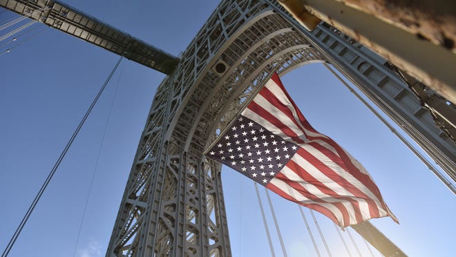 Flag Day World S Biggest U S Flag Flies At George Washington Bridge