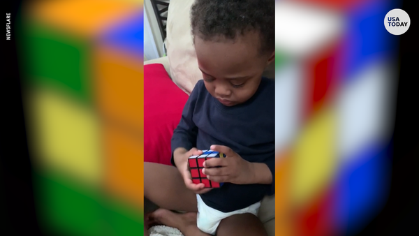 Can this 3-year-old solve a Rubik's Cube?