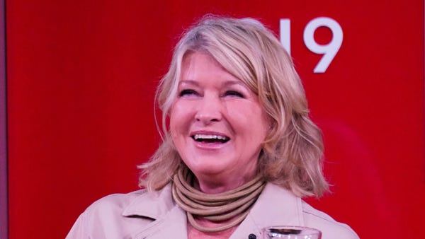 Martha Stewart shares a laugh with the crowd...