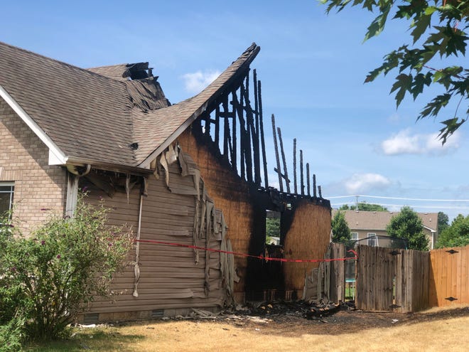 Two homes on Oak Creek Drive in Clarksville were damaged by a fire on June 15, 2019.