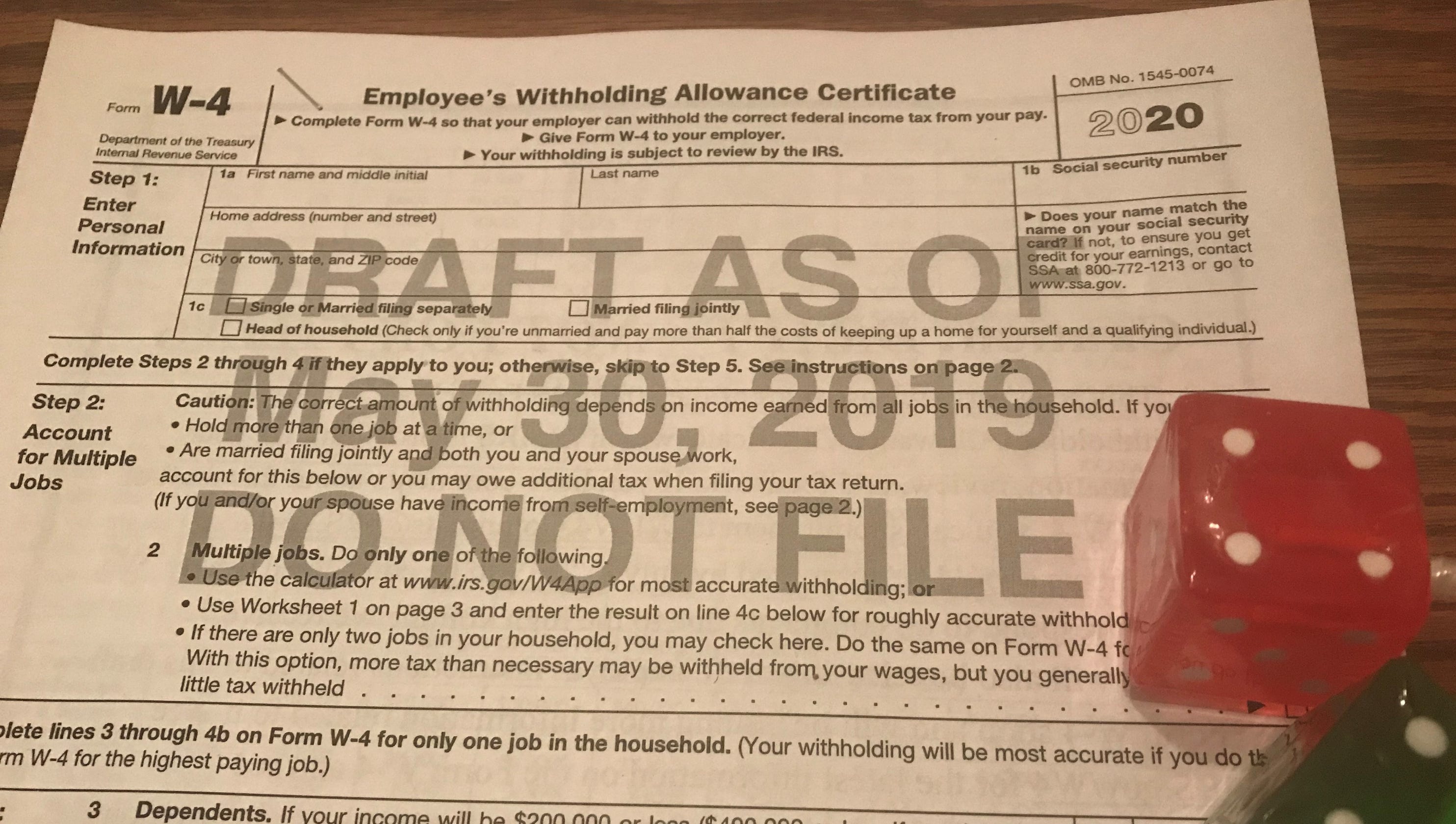 New Confusing W 4 Form Is Coming For 2020 What To Do Now