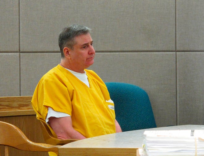Mark Desimone is pictured waiting for the start of his sentencing hearing on Monday June 17, 2019, in a Juneau, Alaska courtroom.