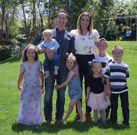Jordan and Bubba Page with their six children at...