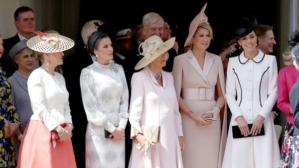 From left, Sophie Countess of Wessex, Queen...