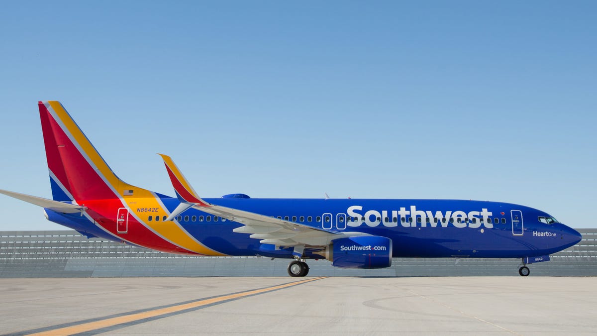 Southwest Airlines unveiled its latest look, featuring a heart on the belly of the plane, in 2014.
