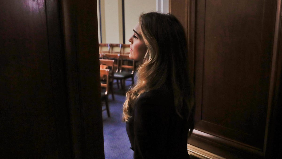 Former White House communications director Hope Hicks arrives for closed-door interview with the House Judiciary Committee, at the Capitol in Washington.