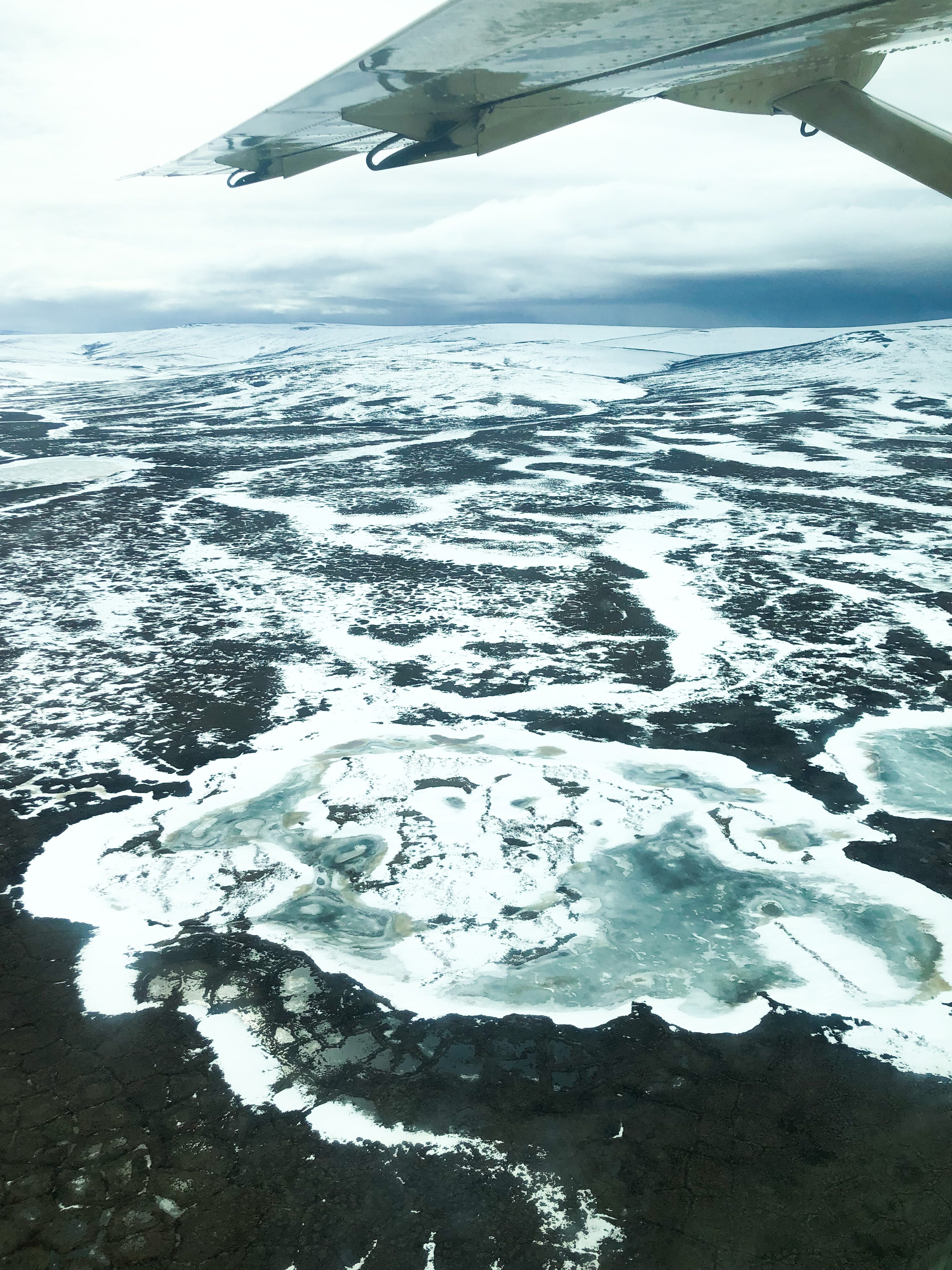 A small plane makes the 90-mile commute from Kotzebue to Buckland, Alaska.