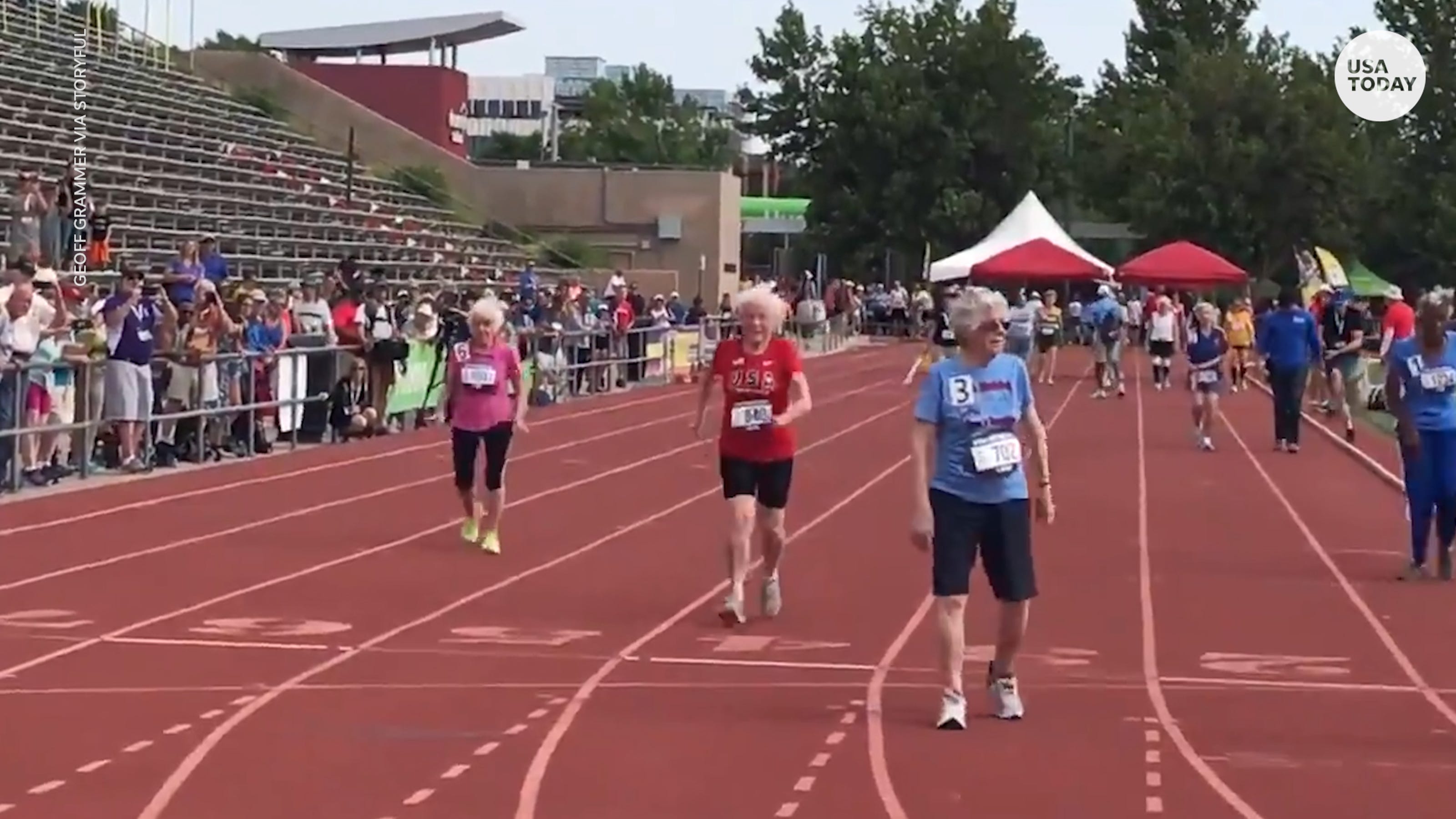 103yearold sets world record in 50meter dash record at the National