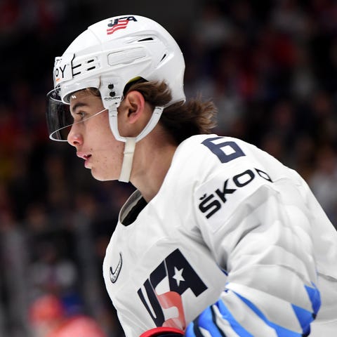 Jack Hughes, projected to go No. 1 overall in the...