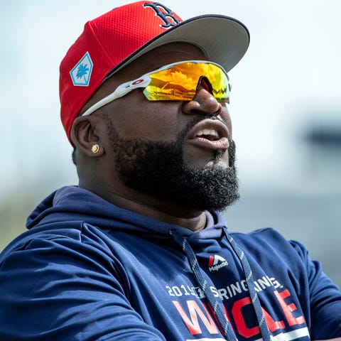 David Ortiz at Red Sox spring training in March.