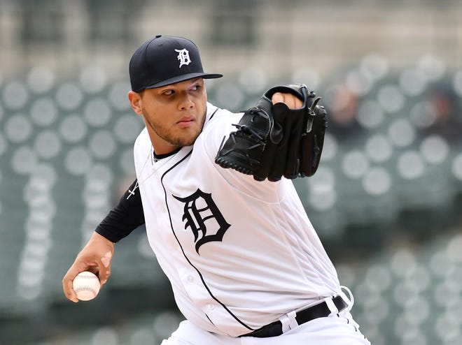 Tigers reliever Joe Jimenez has pitched four consecutive scoreless innings.