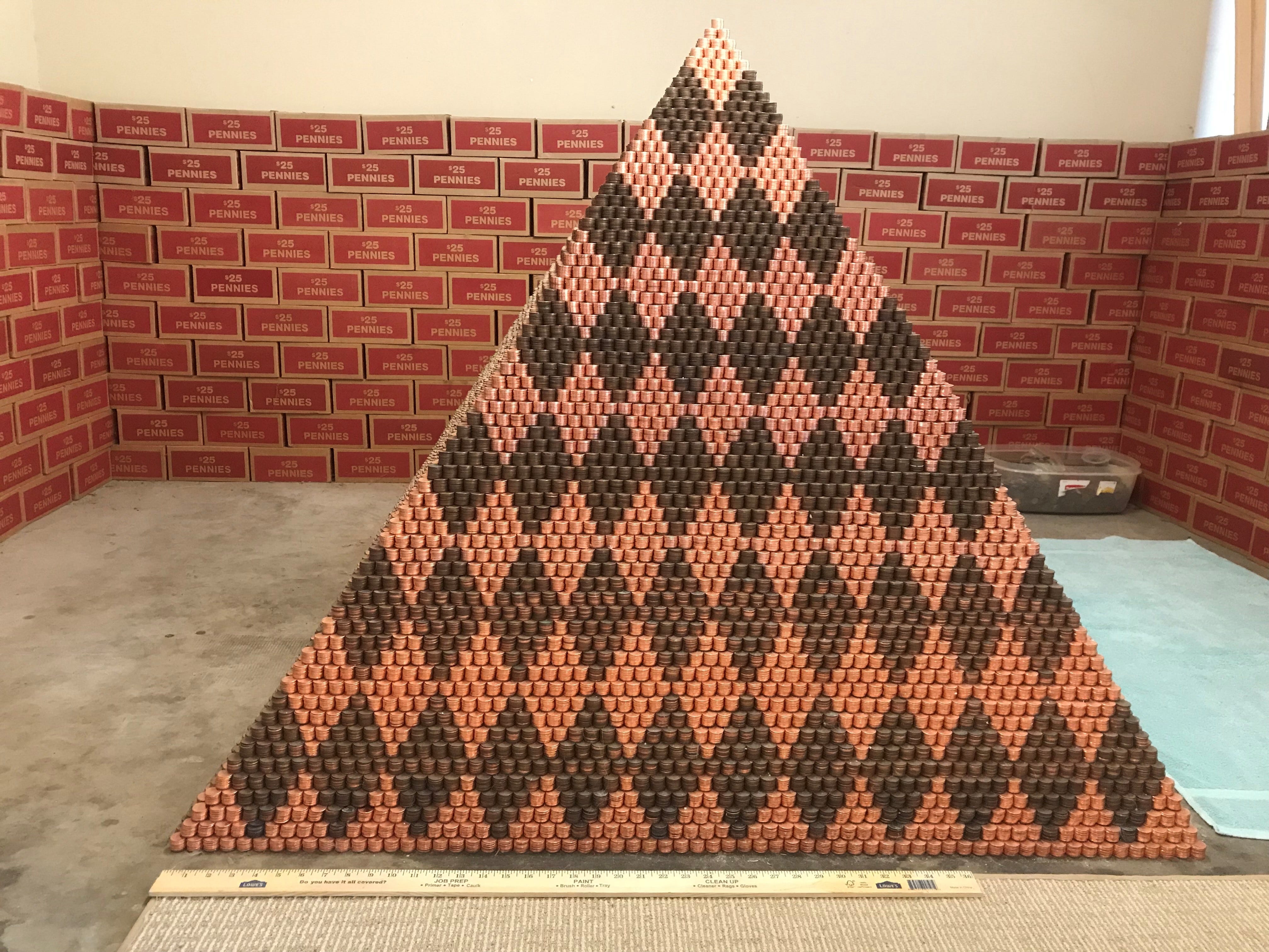Phoenix Man Sets Guinness Record For Building Largest Penny Pyramid