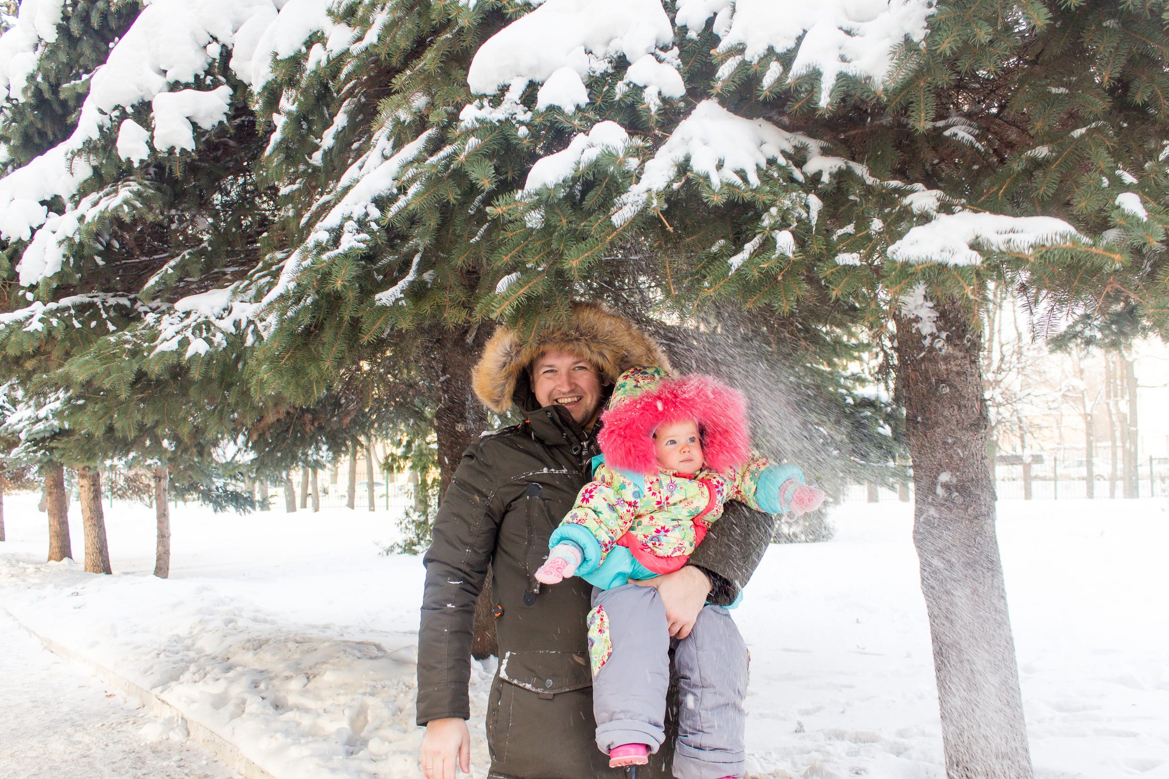 Pavel Alekseev with his daughter Maria in Russia.