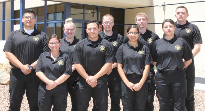 Graduating class from Police Service Aide Academy.