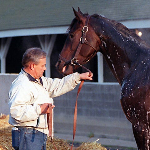 Trainer Jerry Hollendorfer, shown here in 1998...