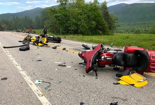 Image result for 7 dead, 3 hurt in crash between truck, motorcycles