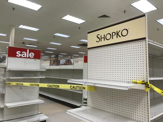 Empty aisles at the Wausau Shopko store on its closing day, June 23, 2019.