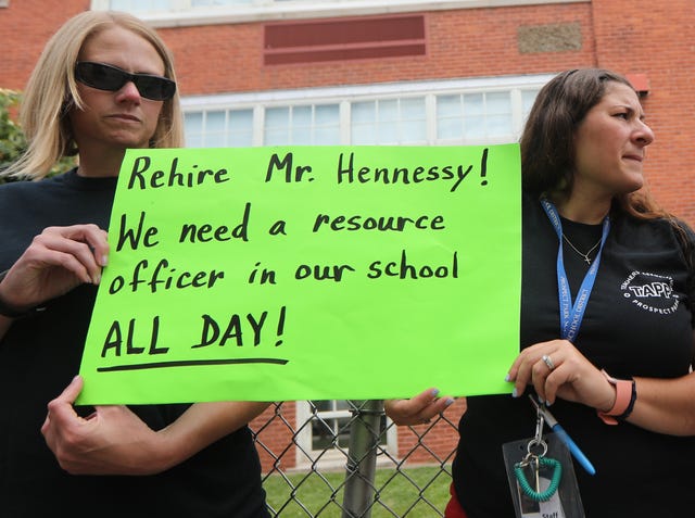 Image result for Prospect Park students, teachers protest decision not to rehire security officer