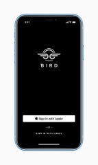 The new Sign in with Apple option.