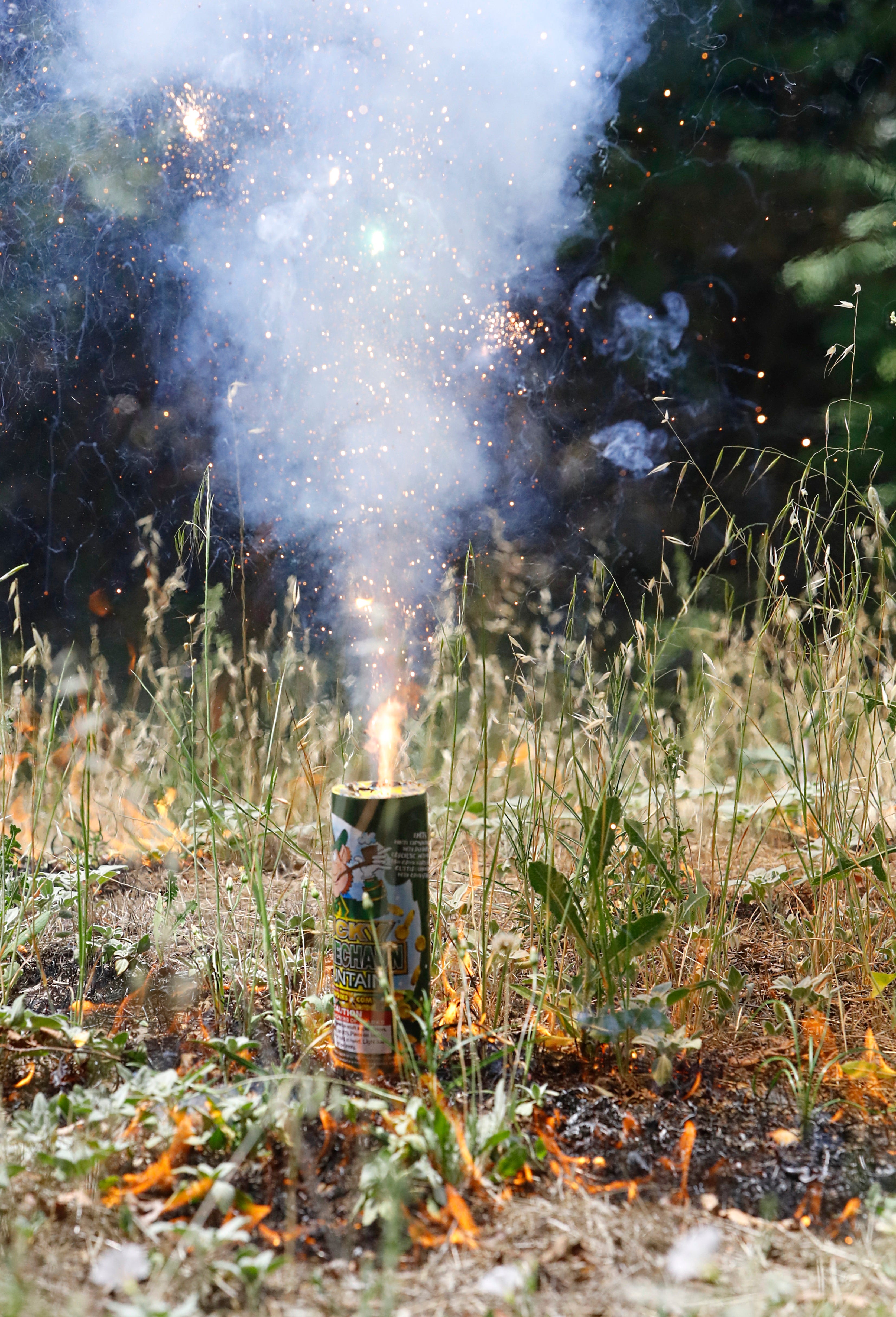 All fireworks illegal in Shasta County; demonstration shows why