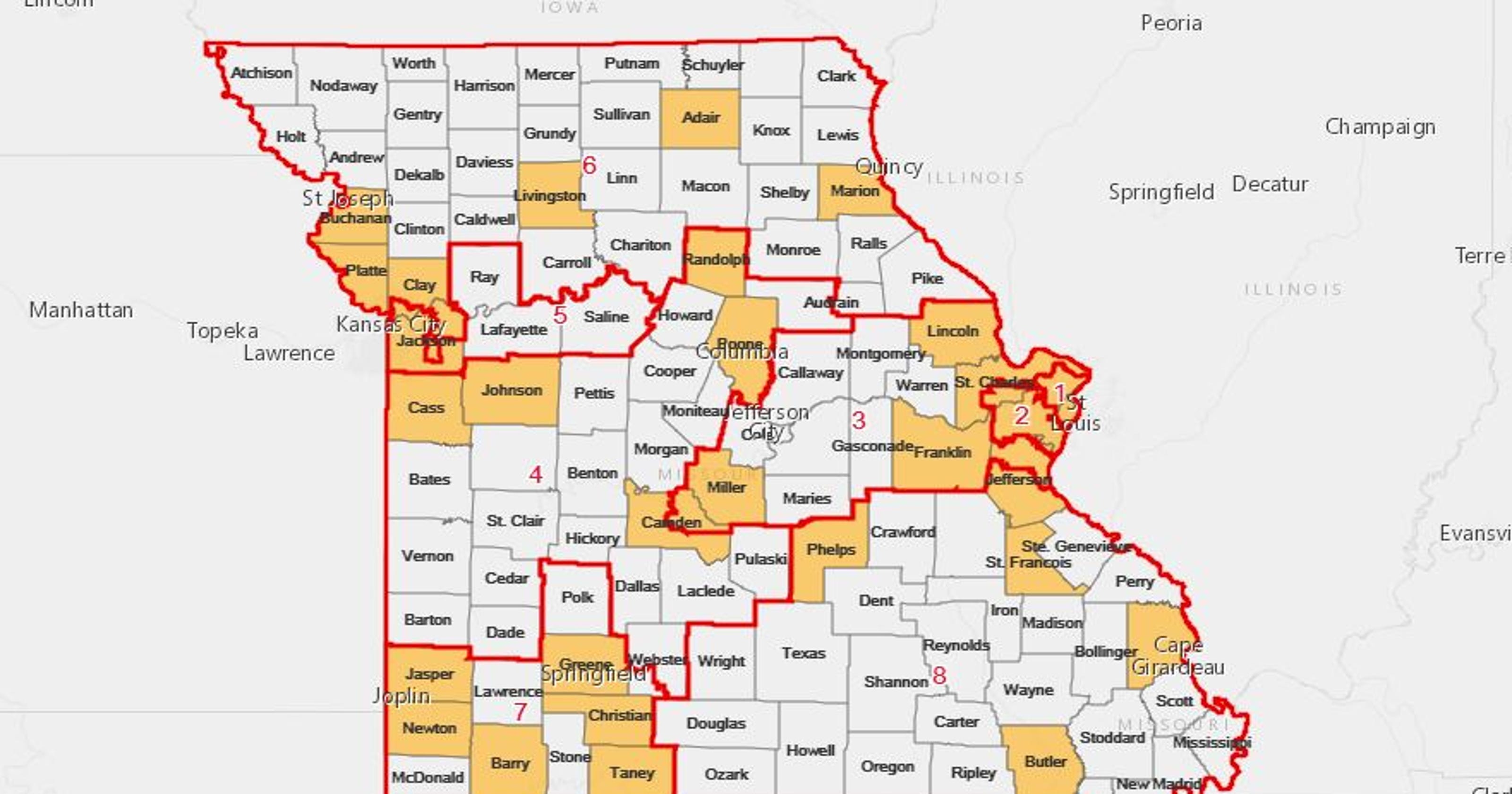MO Zip Code Map