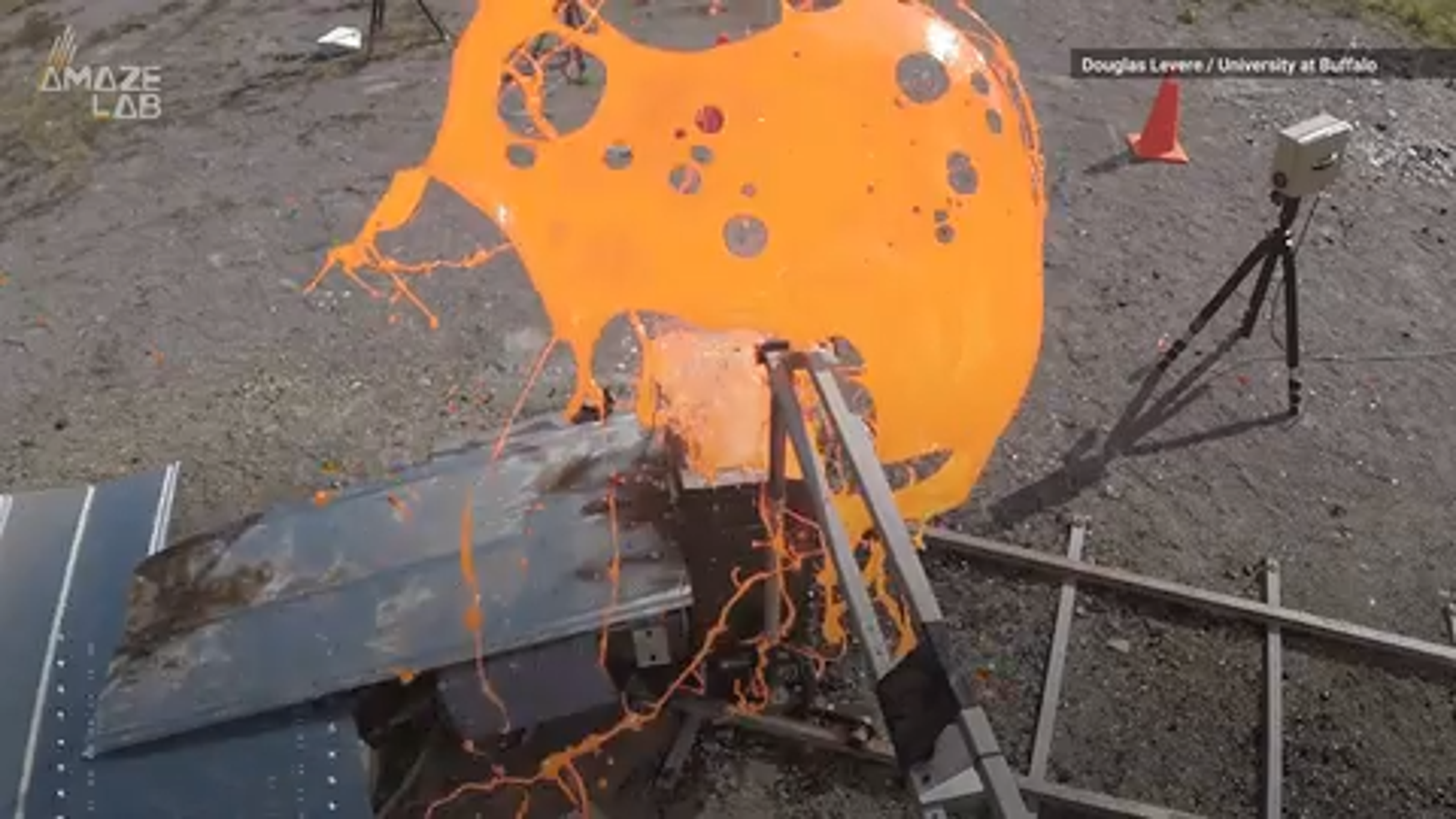 Watch researchers create DIY 'lava bombs' for science