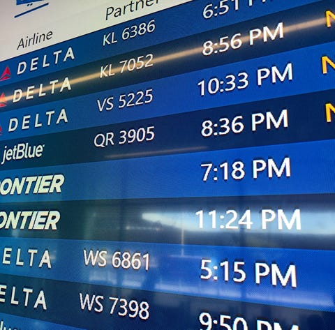 Frontier Airlines' ticket counter has sporadic...