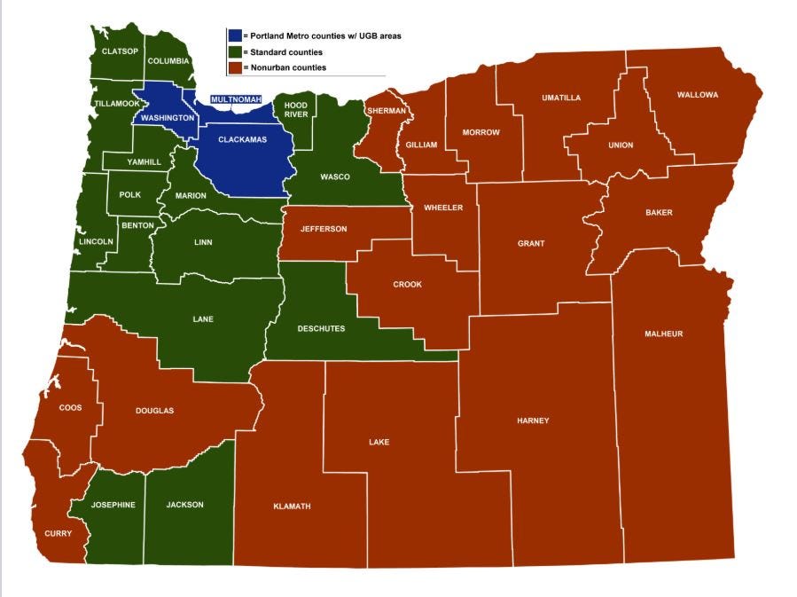 Portland Area County Map Oregon's Minimum Wage Going Up Again To $13.50 In Most Areas