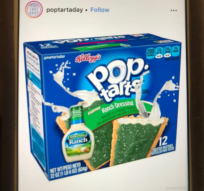 Ranch dressing-flavored Pop Tarts are the creation of an Instagram account called PopTartADay.