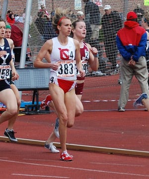 Randolph alumna Kimberly Standridge, now a junior at Cornell, runs the 800 meters at the Heptagonal Championships.

Standridge qualified for the NCAA Championships in Eugene, Ore.