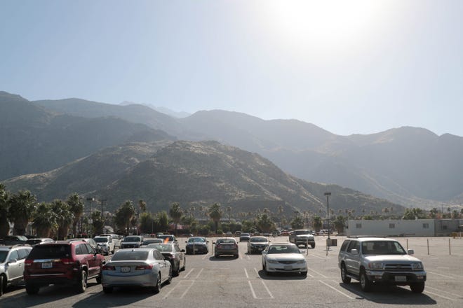 A parking lot exists on the site where the Agua Caliente Band of Cahuilla Indians plans to build a new sports arena complex in Palm Springs.