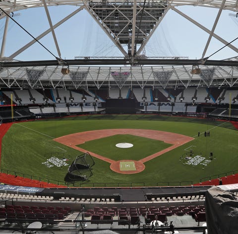 A view of London Stadium set up for this...