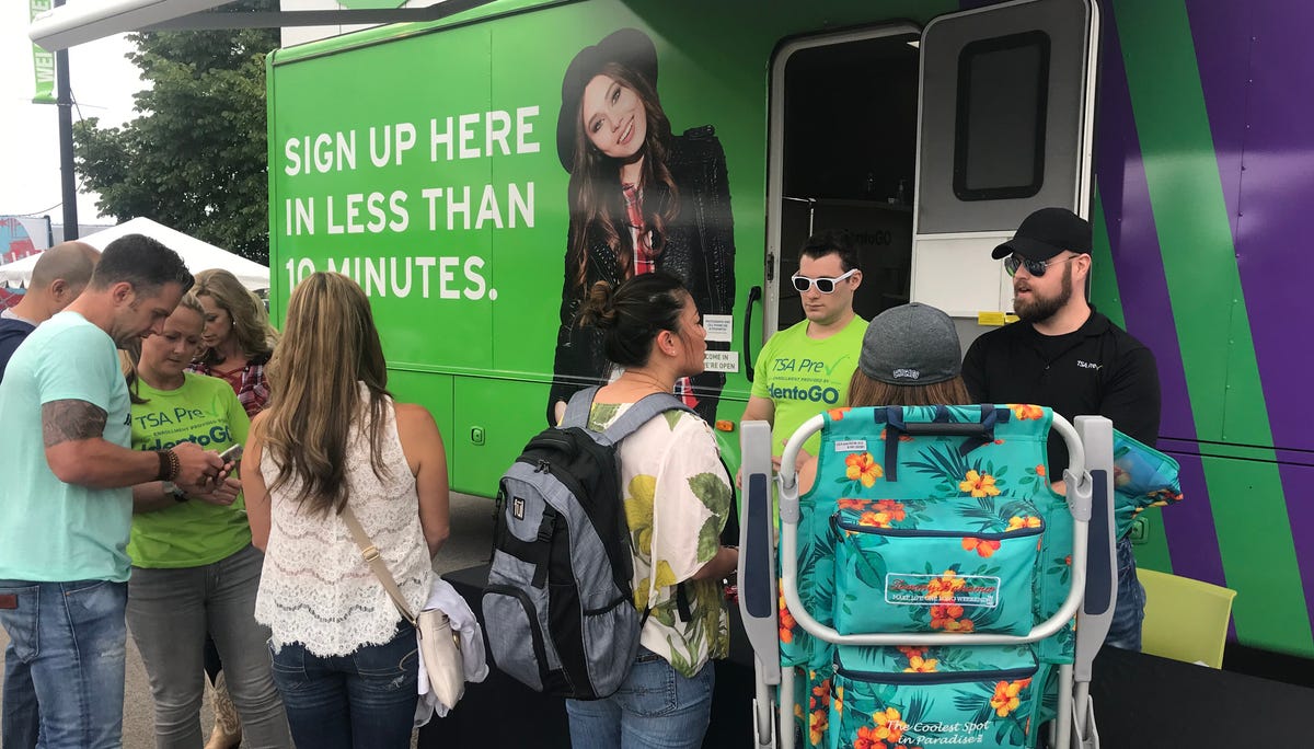 The TSA PreCheck mobile enrollment RV, operated by IdentoGo, stopped at Country LakeShake, a country music festival in Chicago in late June.