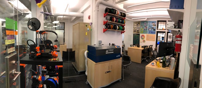 The interior of theBaldwin Library’s Idea Lab.
