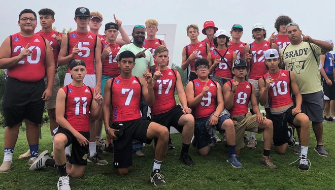 The Brady High School Bulldogs went undefeated in pool play at the Texas State 7on7 Championships in College Station on Thursday, June 27, 2019. Brady will play in the championship bracket on Friday.