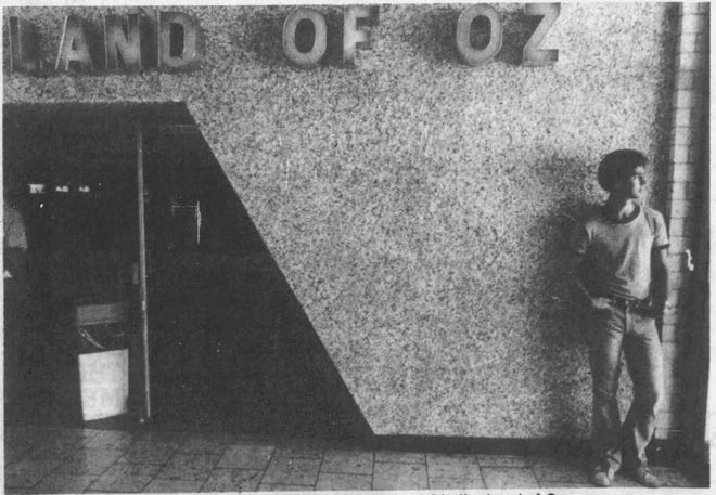 Jay Mitchell waits for his friend outside Land of Oz at the Empire Mall in 1981.