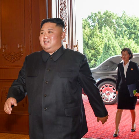 Chairman Kim Jong Un of the Democratic People's...