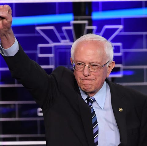 Sen. Bernie Sanders, I-Vt., arrives to...