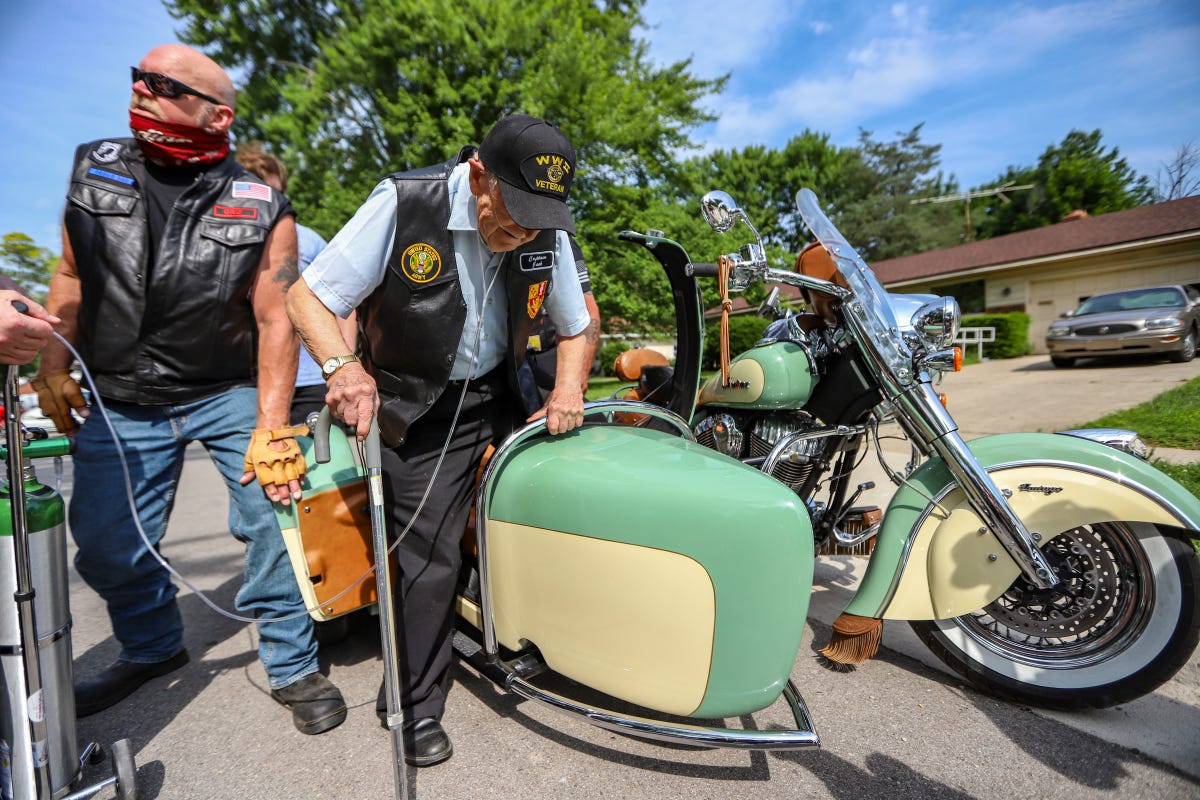 Jack S Ride 100 Year Old Vet Takes Joyride With Motorcycle Club Jack S Ride 100 Year Old Vet Takes Joyride With Motorcycle Club