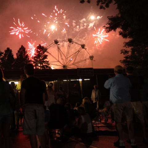July 3, 2009: People watch the fireworks at Coney 