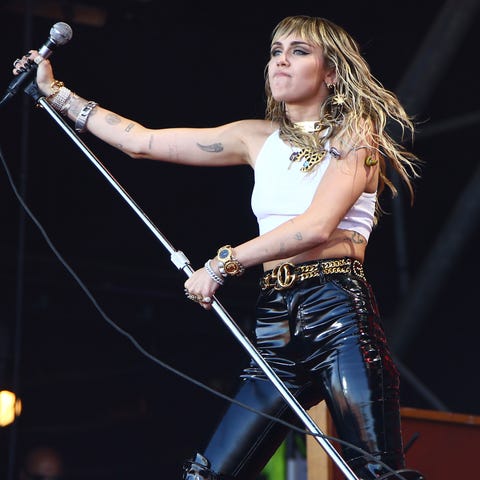 Miley Cyrus performs on the final day of...