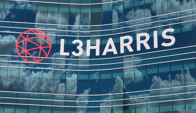 The new logo on the outside of the L3Harris Technology Center was unveiled Monday. Harris Corp and L3 merged over the weekend into L3Harris. William M. "Bill" Brown, Chairman and CEO of L3Harris and Chris Kubasik,  Vice Chairman, President and COO  L3Harris, had a welcoming ceremony with employees at the L3Harris Technology Center in Palm Bay Monday afternoon. 