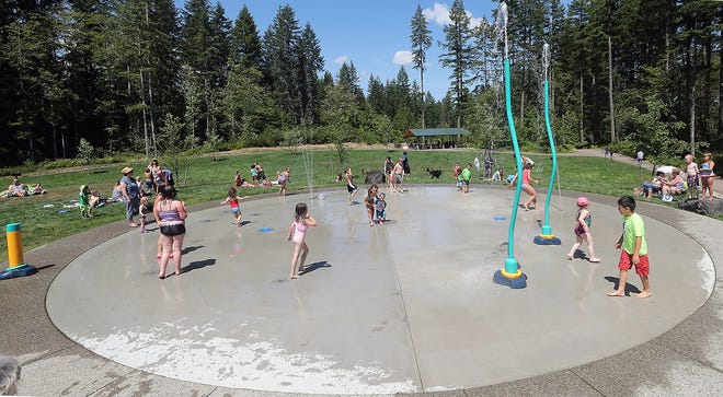 FILE — McCormick Village Park's splash pad in Port Orchard on  July 1, 2019.