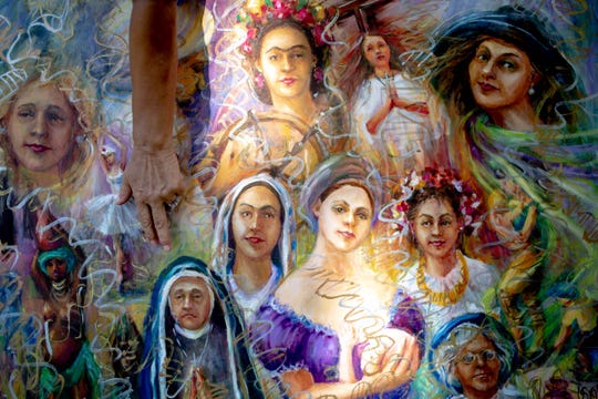 The artwork of Olena Skiba at the Naples Art Association in Naples on May 30, 2019.